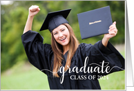 Graduation Party Invitation Class of 2024 Custom Photo Card