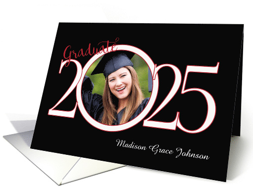 Graduation Announcement Graduate 2025 Custom Name & Photo card