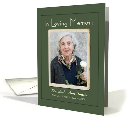 Sympathy/In Loving Memory Photo card (926758)