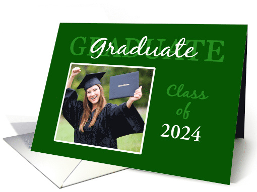 Congratulations Graduate Green Photo card (928184)