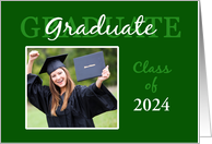 Congratulations Graduate Green Photo Card