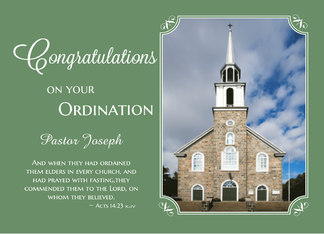 Congratulations - Add Your Church Photo and Pastor/Deacon's Name