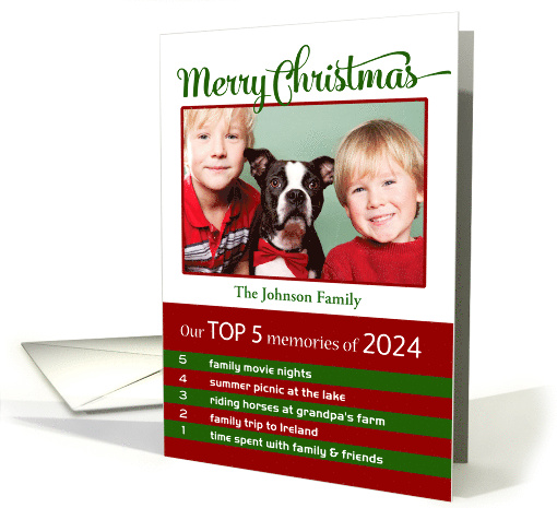 Insert Your Own Top 5 Memories Christmas 2024 Photo card (955425)
