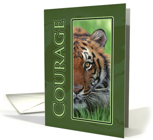 Courage Tiger Cancer Patient Encouragement card (959551)