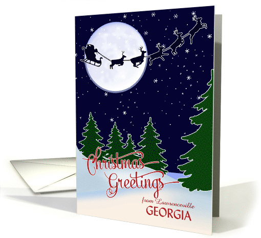 Customizable Christmas Greetings from Your Town, Georgia card (981547)