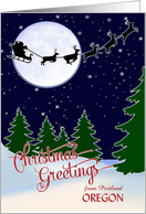 Customizable Christmas Greetings from Your Town, Oregon card