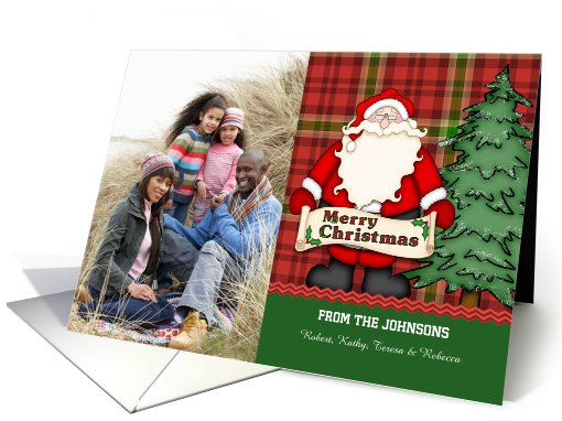 Customizable from Family -Christmas Tree and Santa card (982967)