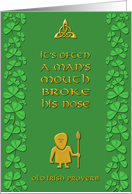 Saint Patrick’s Day Irish Proverb card