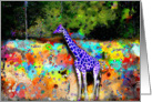 Purple Giraffe Psychedelic Zoo card