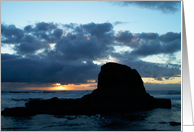 Rock Coastal Sunset card