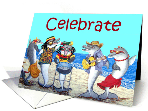 Dolphin Beach Party 2 card (221823)
