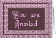 Purple Invitaion card