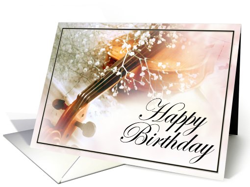 Violin Happy Birthday card (445543)