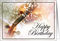 Violin Happy Birthday card