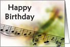 Music Happy Birthday card