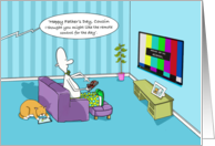 Funny Father’s Day Cousin With Remote Control card