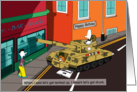 Getting Tanked Up Funny Army Birthday Card