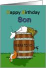 Funny Happy Birthday Son Beers To You card