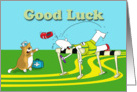 Funny hurdle, Good Luck, Fat Cat and Duncan card