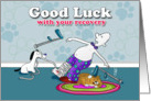 Funny Good Luck with your recovery card, Fat Cat and Duncan card
