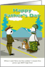 Funny happy Father’s day soldier card, Fat Cat and Duncan card