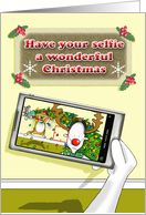 Have your selfie a wonderful Christmas, Fat Cat and Duncan card