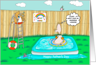 Happy Father’s Day Swimming Lessons Coronavirus Humor card