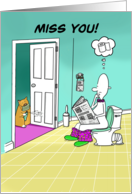 Miss You With Toilet Paper Coronavirus Humor card