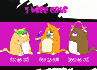 three wize cats