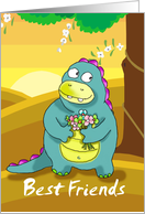 I love you birthday best friend dinosaur card