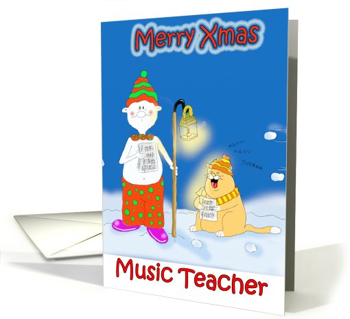 merry xmas Music Teacher card (506635)