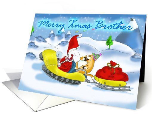 Merry Christmas Brother card (530953)