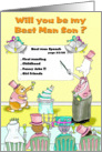 will you be Best man Son card