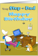 Step Dad Happy Birthday card
