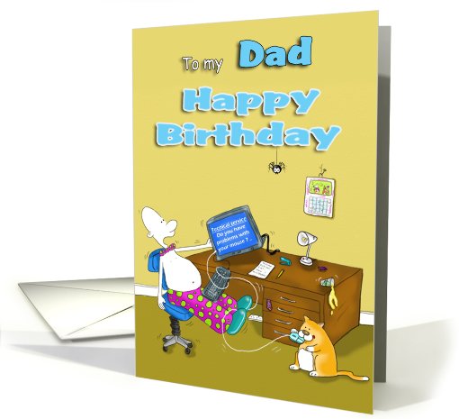 To my Dad Happy Birthday card (599313)