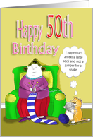50th funny happy birthdy card
