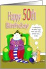 50th funny happy birthdy card