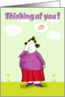 thinking of you, with cake card