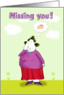 Missing you, with cake card