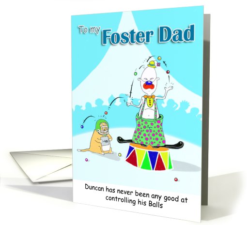 funny clown foster dad fathers day card (623211)