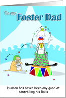 funny clown foster dad fathers day card