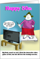 funny exercise 50th birthday card