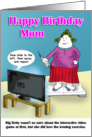 funny exercise Mom Happy Birthday card