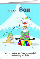 funny clown, son father’s day card
