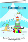 funny clown, Grandson father’s day card