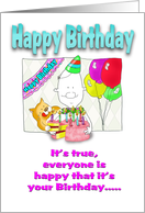 Funny Birthday with cake card