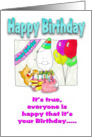 Funny Birthday with cake card