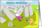 Funny Stonehenge Happy Birthday Step Dad card