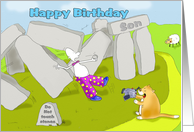 Funny Stonehenge Happy Birthday Son card