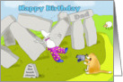 Funny Stonehenge Happy Birthday Dad card